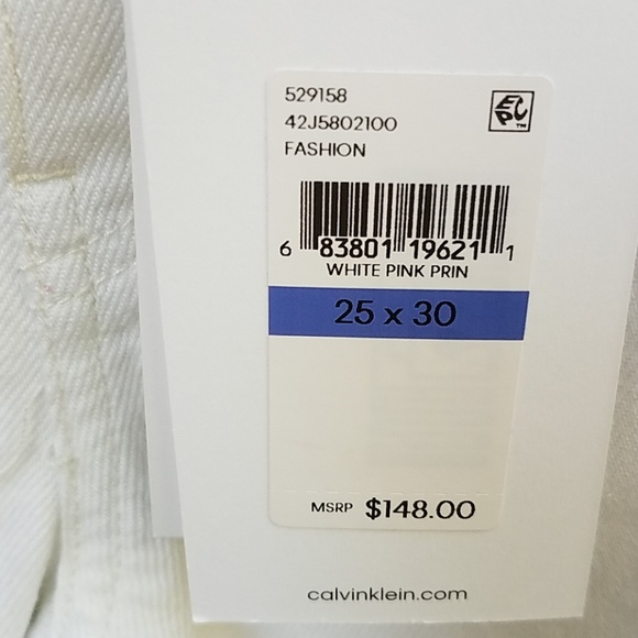 Calvin Klein Andy Warhol white jeans 25 - Picture 5 of 7